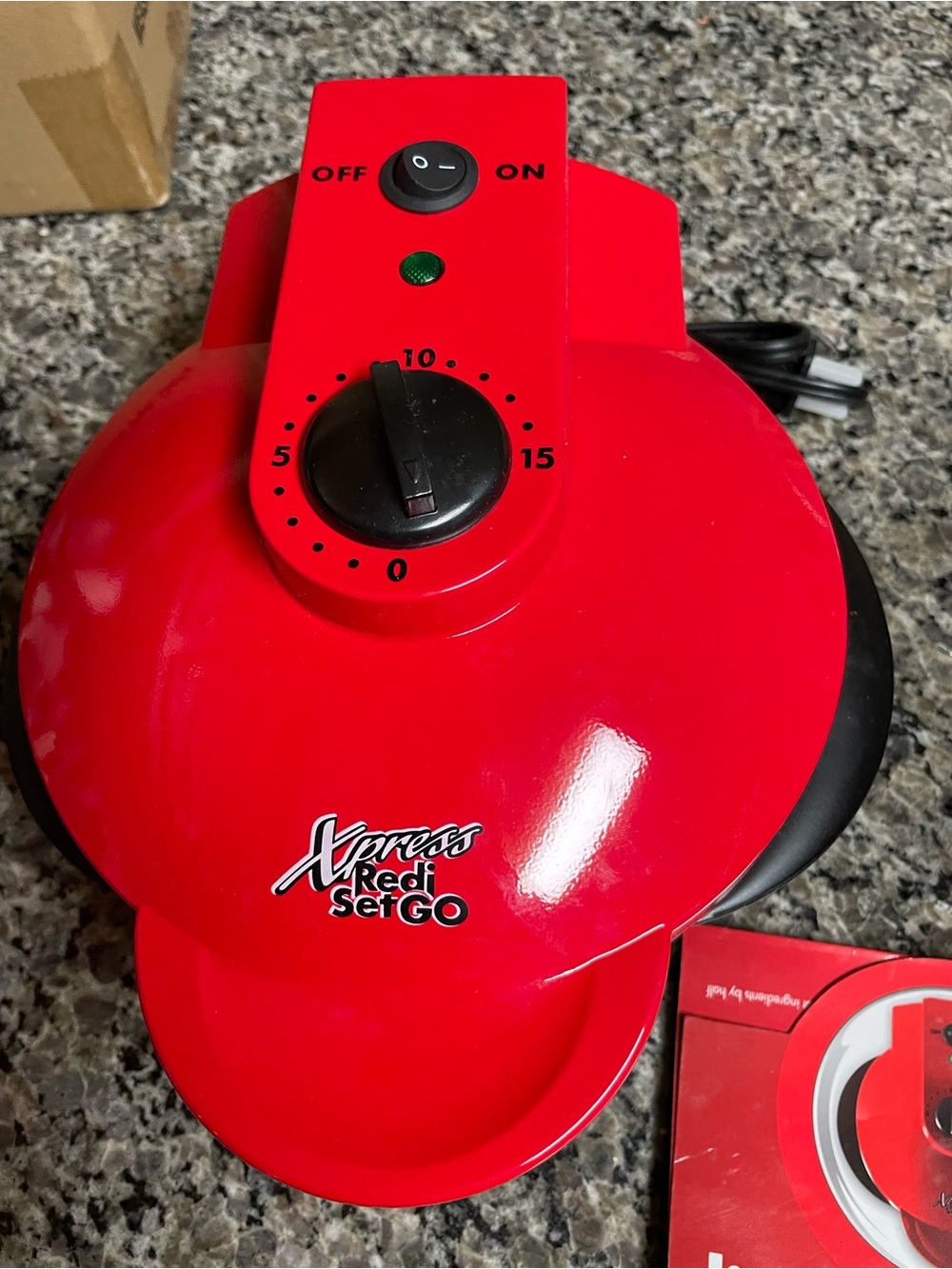 Red Mini Waffle/Grill Maker